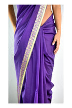 Load image into Gallery viewer, Purple Heart Silk Sari