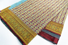 Load image into Gallery viewer, Turquoise Field Banarasi Silk Sari