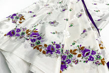 Load image into Gallery viewer, Misty White Printed Silk Sari