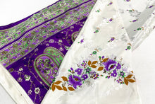 Load image into Gallery viewer, Misty White Printed Silk Sari