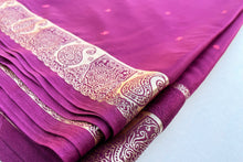 Load image into Gallery viewer, Maroon Grape Silk Sari