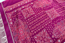 Load image into Gallery viewer, Maroon Grape Silk Sari