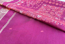 Load image into Gallery viewer, Maroon Grape Silk Sari