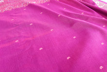 Load image into Gallery viewer, Maroon Grape Silk Sari