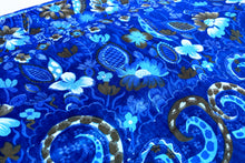 Load image into Gallery viewer, Botanical Blue Silk Sari
