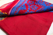 Load image into Gallery viewer, Rouge Red Cotton Sari