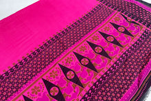 Load image into Gallery viewer, Fuchsia Pink Linen Sari