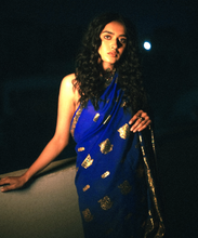 Load image into Gallery viewer, Royal Blue Sari