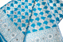 Load image into Gallery viewer, Liquid Glass Banarasi Silk Sari