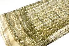 Load image into Gallery viewer, Heart Gold Chiffon Sari