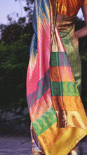 Load image into Gallery viewer, Sky Spectrum Banarasi Silk Sari