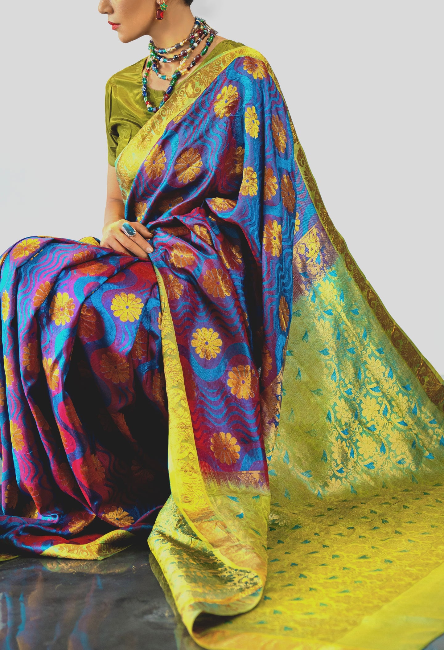 Hariyali Silk Sari