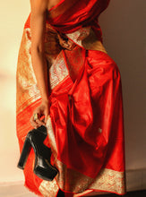 Load image into Gallery viewer, Laal Nazar Silk Sari
