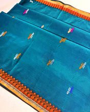 Load image into Gallery viewer, Ocean Rose Banarasi Sari
