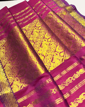 Load image into Gallery viewer, Royal Pink Rose Banarasi Sari
