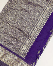 Load image into Gallery viewer, Nightshade Purple Banarasi Sari
