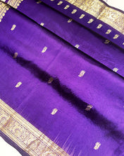 Load image into Gallery viewer, Nightshade Purple Banarasi Sari
