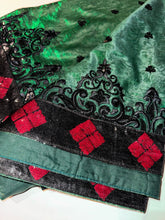 Load image into Gallery viewer, Black Ivy Net Sari
