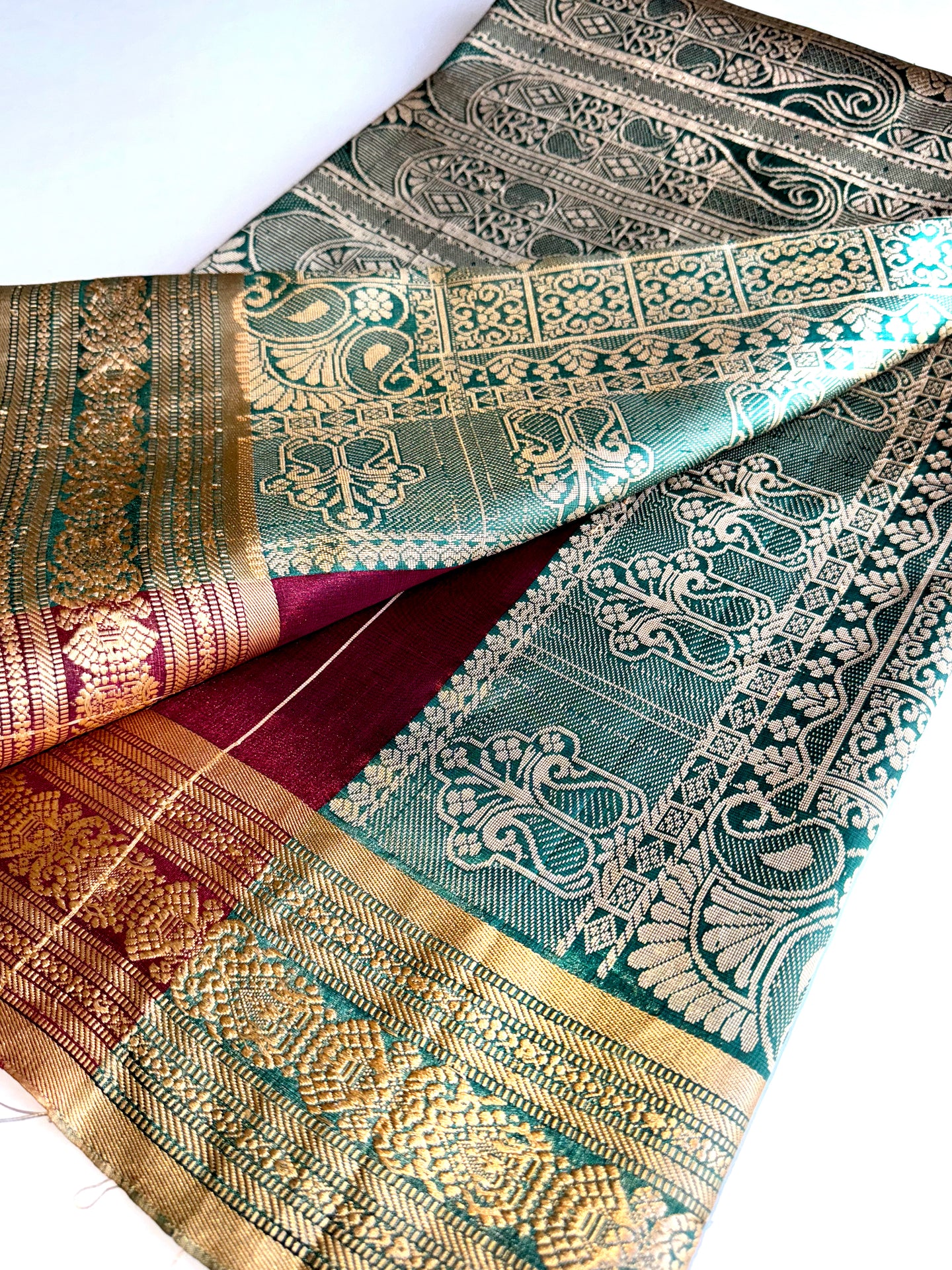 Berry Red Banarasi Sari