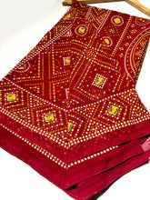 Load image into Gallery viewer, Wild Red Chunri Sari
