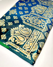 Load image into Gallery viewer, Metallic Blue Ombre Sari
