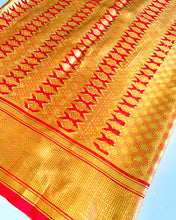 Load image into Gallery viewer, Golden Frenzy Silk Sari
