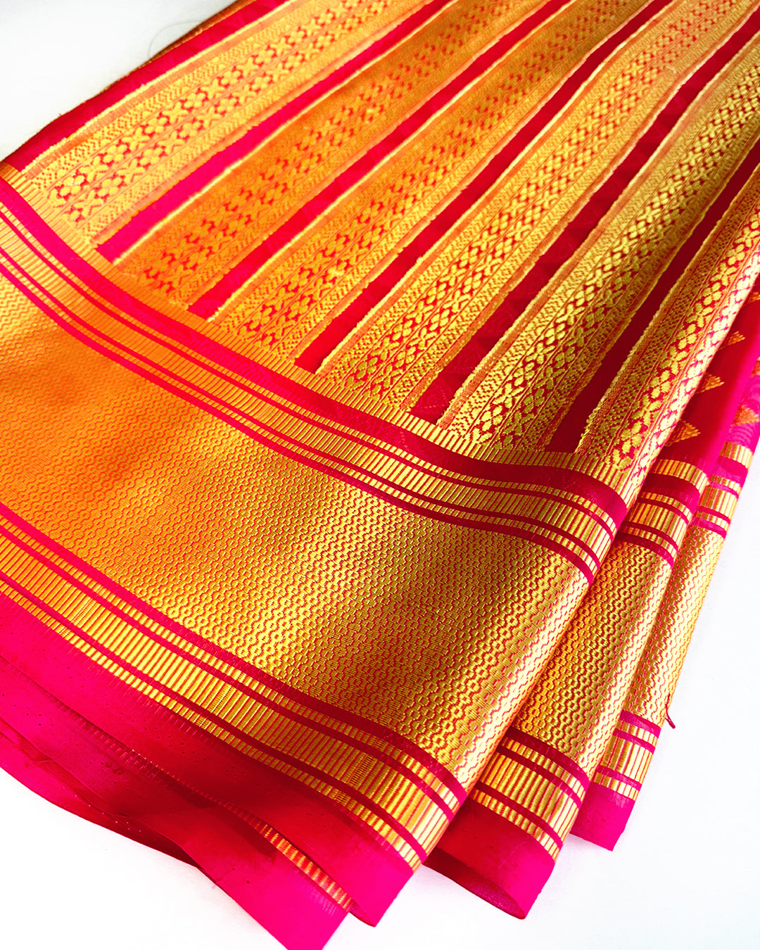 Blush Gold Silk Sari
