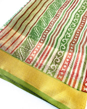 Load image into Gallery viewer, Sap Green Cotton Sari
