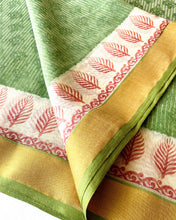 Load image into Gallery viewer, Sap Green Cotton Sari
