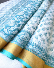 Load image into Gallery viewer, Morning Glory Cotton Sari
