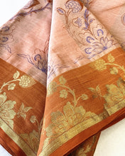 Load image into Gallery viewer, Jasper Orange Cotton Sari
