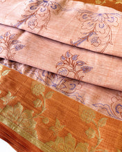 Load image into Gallery viewer, Jasper Orange Cotton Sari
