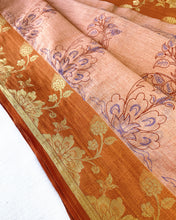 Load image into Gallery viewer, Jasper Orange Cotton Sari

