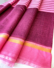 Load image into Gallery viewer, Pink Panther Cotton Sari
