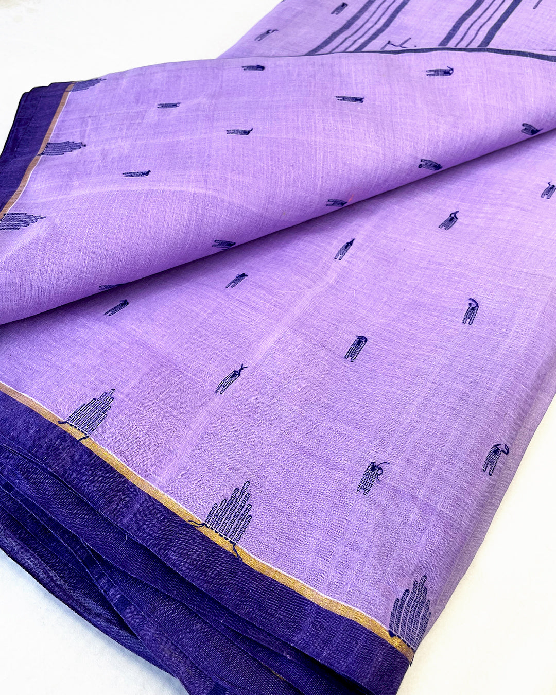 Lavender Veil Cotton Sari