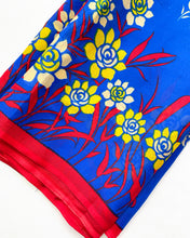 Load image into Gallery viewer, Blue Unfurl Cotton Sari
