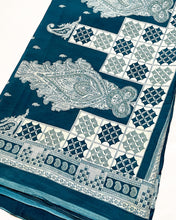 Load image into Gallery viewer, Dark Aqua Sari
