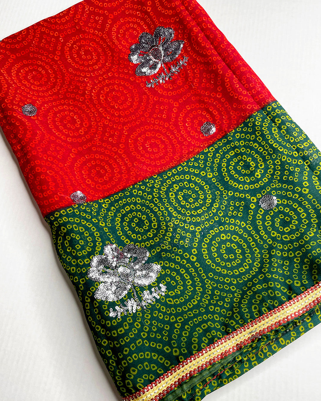 Venetian Red Chunri Sari