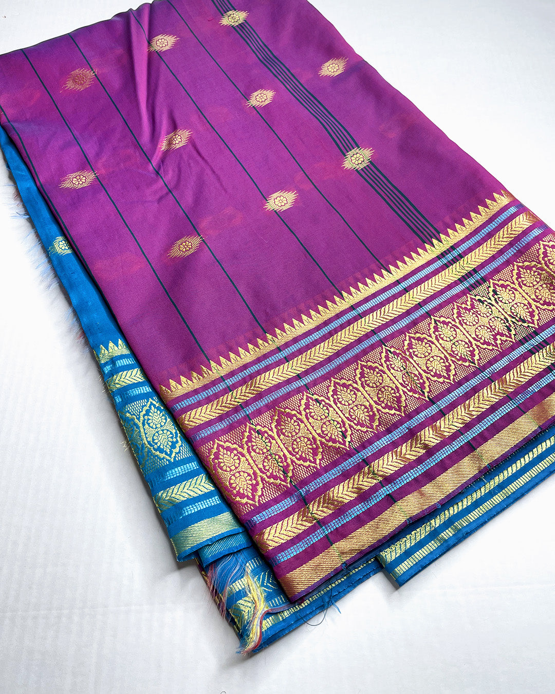 Blue Bloom Sari