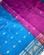 Load image into Gallery viewer, Blue Bloom Sari
