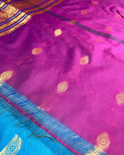 Load image into Gallery viewer, Blue Bloom Sari
