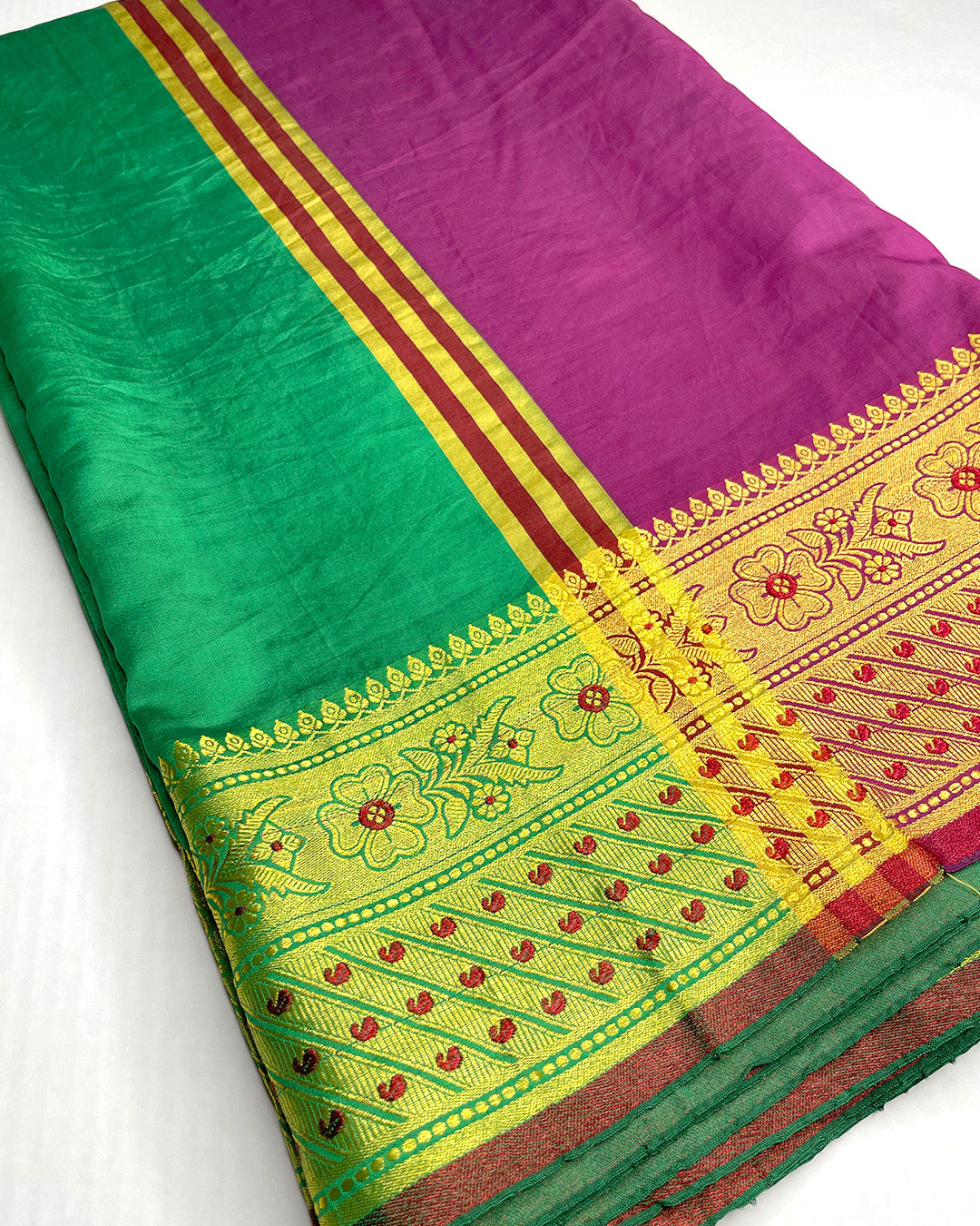 Parrot Green Sari