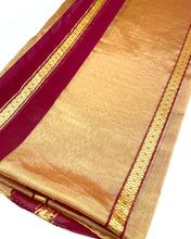 Load image into Gallery viewer, Satin Sheen Gold Sari

