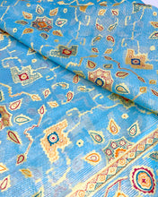 Load image into Gallery viewer, Maya Blue Silk Sari
