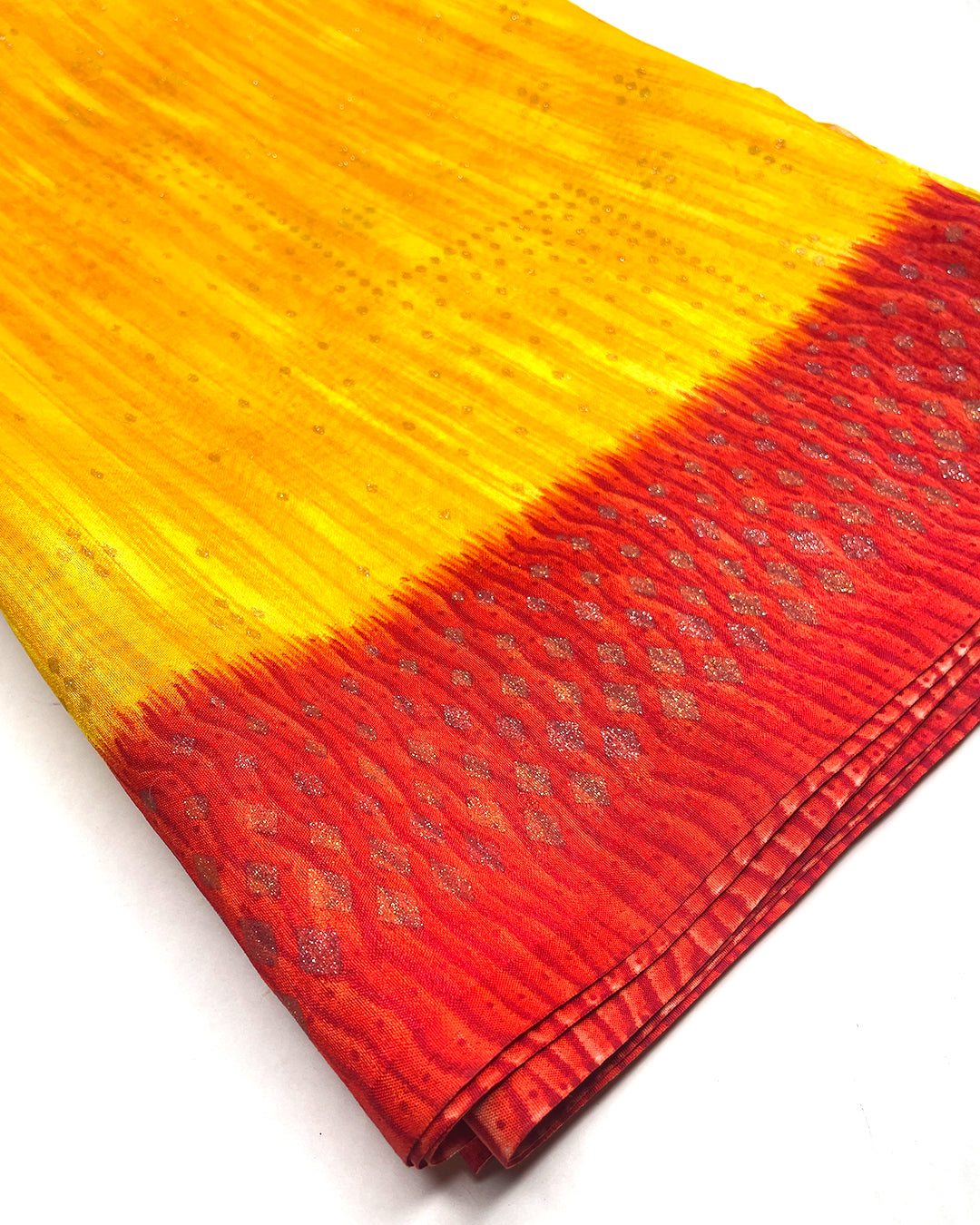 Sparkling Sun Raw Silk Sari