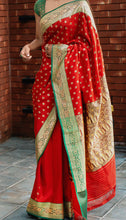 Load image into Gallery viewer, Crimson Royale Silk Sari
