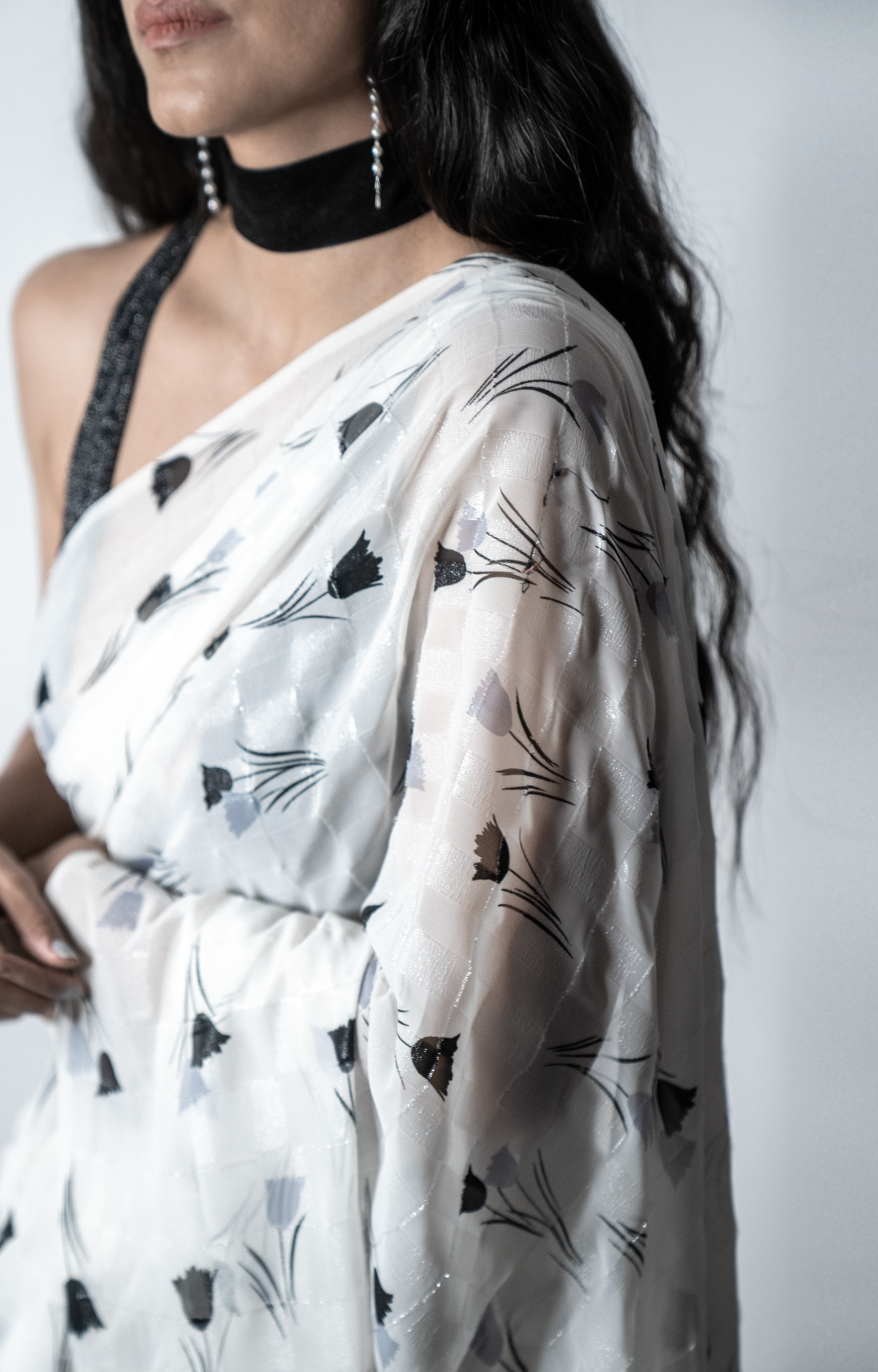 Black Tulip Sari