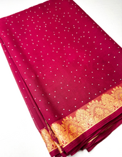 Load image into Gallery viewer, Mukaish Veil Silk Sari
