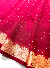 Load image into Gallery viewer, Mukaish Veil Silk Sari
