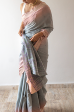Load image into Gallery viewer, Misty Moon Silk Sari
